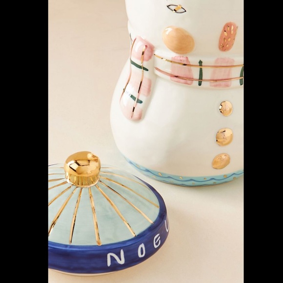 BIRDCANFOX Joyeux Noel Snowman Cookie Jar - Picture 2 of 2
